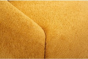 Musztardowy fotel z materiału bouclé Ginerva – Mauro Ferretti