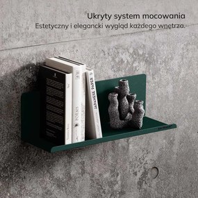 Półka wisząca JOANNE 400 mm, Modern: butelkowa zieleń