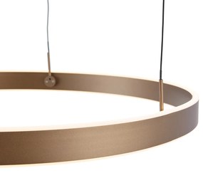 Designerska lampa wisząca ciemny brąz z 3-stopniowym ściemnianiem - Titmus Nowoczesny Oswietlenie wewnetrzne