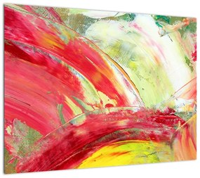 Obraz na szkle abstrakcji - malarstwo (70x50 cm)