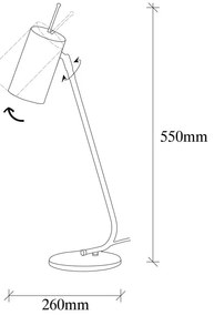 Lampa stołowa w czarno-złotym kolorze z metalowym kloszem (wysokość 55 cm) Sivani – Opviq lights