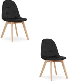 Krzesła ergonomiczne Valora NUUC CHAIR z czarnego aksamitu do salonu x2