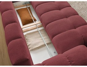 Bordowa sofa z tkaniny szenilowej 278 cm Everest – Bobochic Paris