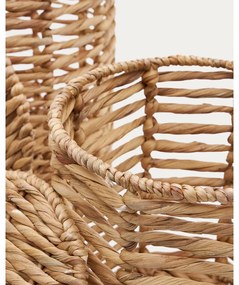 Dziecięce kosze na zabawki 2 szt. z hiacyntu wodnego w naturalnym kolorze ø 30x50 cm Venezia – Kave Home