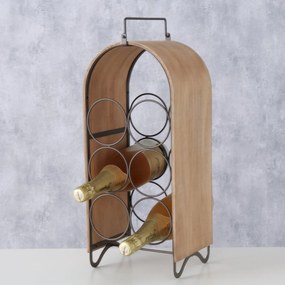 Stojak na wino loft CHIANTI, na 6 butelek, 50 cm