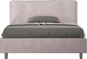 Łóżko bez stelaża tapicerowane 140x190 microfibra kolor lawendy Antea Large