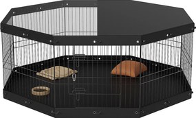 Park dla Psów SucceBuy 8-Panelowy Składany Metalowy Kojec dla Psów z Pokrowcem i Podkładką, Kojec Do Ćwiczeń