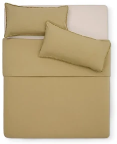 Żółtozielona pościel dwuosobowa z perkalu bawełnianego 260x240 cm Sifinia – Kave Home