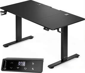 Regulowane biurko biurowe FLEXI, 160x75x72–117cm, czarne Casaria