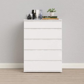 Biała wysoka komoda 77x107 cm Nova – Tvilum