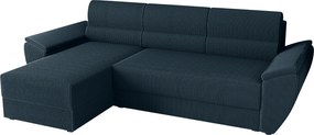 Rozkładana dwustronna sofa w kształcie L TAVERO 251x140 cm, ciemnoniebieska