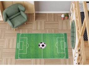 Zielony dziecięcy dywan do zabawy odpowiedni do prania 100x160 cm Soccer Time – Vitaus