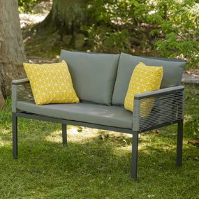 Kanapa Ogrodowa Aluminiowa Dwuosobowa Sofa Balkonowa
