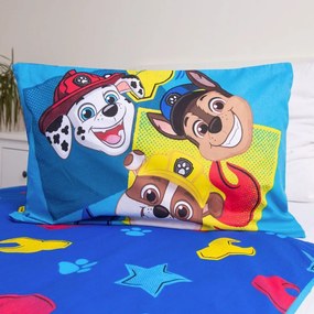 Niebieska bawełniana pościel dziecięca do łóżeczka 100x135 cm Paw Patrol "Pawsome days ahead" – Jerry Fabrics