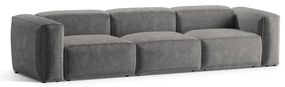 Jasnoszara sztruksowa sofa 364 cm Bergano – Cosmopolitan Design