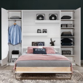 Półkotapczan pionowy Basic 90x200 | 120x200 | 140x200 kolory matowe jednoosobowy lub dwuosobowy z szafami do wyboru