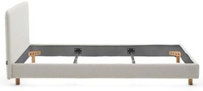 Szare tapicerowane łóżko dwuosobowe bez stelaża 160x200 cm Valma – Kave Home