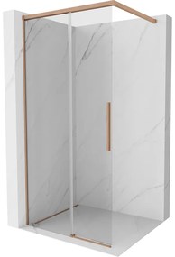Mexen Rox ścianka prysznicowa Walk-in 75 x 200 cm, transparent 8 mm, miedź szczotkowana - 8C2-075-003-65-00