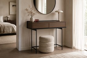 Toaletka Zenar 100 cm z szufladami - orzech elegant / czarny