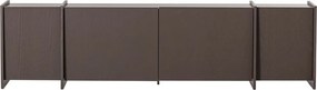 Ciemnobrązowa szafka pod TV w dekorze jesionu 200x53x44 cm Brock – WOOOD