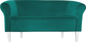 Sofa Milo tkanina Welur wygodna sofa tapicerowana do salonu i poczekalni : Kolor nogi - Biała, Kolor tkaniny - VELVET - MG20, Typ tkaniny - Velvet, Wysokość nogi - 20 cm