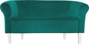 Sofa Milo tkanina Welur : Kolor nogi - Biała, Kolor tkaniny - VELVET - MG20, Typ tkaniny - Velvet, Wysokość nogi - 20 cm