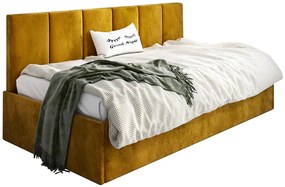 Musztardowy tapczan z pojemnikiem W1-B63