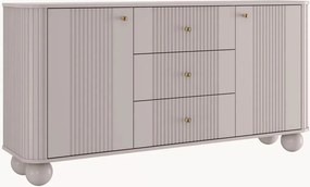 Komoda Vesper 160 cm z szufladami na kulach - kaszmir / złote uchwyty / nogi kule
