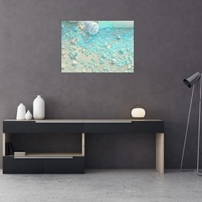 Obraz na szkle - Nadmorska atmosfera w turkusowych odcieniach (70x50 cm)