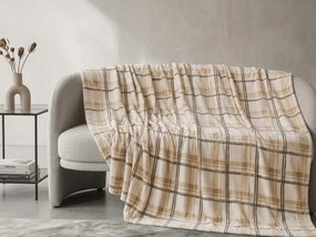 Mikropluszowy koc PLAID, kremowy Rozmiar: 150 x 200 cm