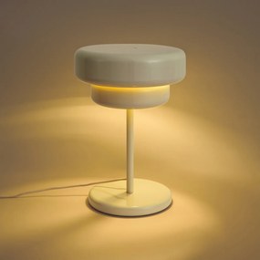 Lampa stołowa retro beżowa 41cm - Ophelia