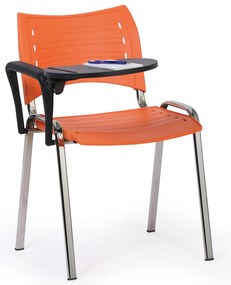 Plastikowy stolik zaokrąglony z podłokietnikiem do krzeseł konferencyjnych SMART, ISO, VIVA, SMILE