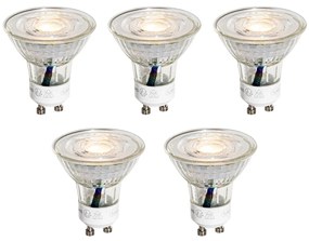 Zestaw 5 żarówek LED GU10 50mm przezroczystych 3W 230 lm 2700K