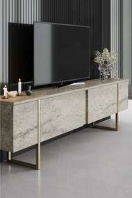 Stolik pod telewizor Luxe Travertine and Gold