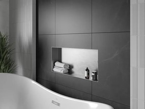 Mexen X-Wall-NR półka wnękowa bez kołnierza 75 x 30 cm, inox - 1911753010