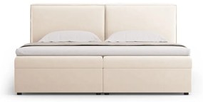 Kremowe łóżko boxspring ze schowkiem 160x200 cm Arendal – Cosmopolitan Design