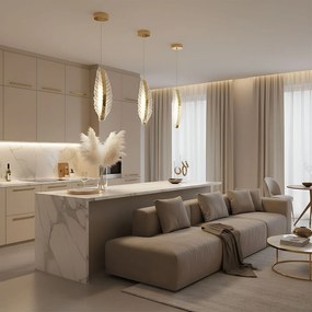 LAMPA SUFITOWA WISZĄCA LED G141-CP ZŁOTA