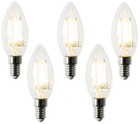 Zestaw 5 inteligentnych żarówek LED E14 B35 4,5W 470 lm 2700K