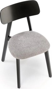 Drewniane krzesło w stylu retro z tapicerowanym siedziskiem Hylo Halmar