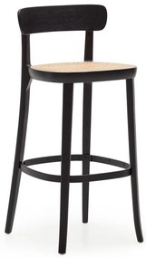 Czarny hoker w dekorze jesionu 99 cm Romane – Kave Home