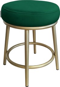 Taboret Ben tkanina Welur stelaż metalowy STOŁEK LOFT : Kolor Stelaża - Złoty, Kolor tkaniny - VELVET - MG25, Typ tkaniny - Velvet