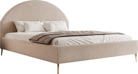 Łóżko tapicerowane PORTO SLIM z pojemnikiem na pościel na wysokich nóżkach