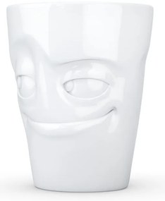 Biały figlarny porcelanowy kubek z uchem 58products