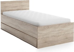 Łóżko ELISA 90 x 200 cm, dąb sonoma Stelaż: Bez stelaża, Materac: Materac Coco Maxi 20 cm