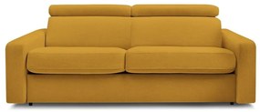 Musztardowa rozkładana sofa 215 cm Monaco – Bobochic Paris