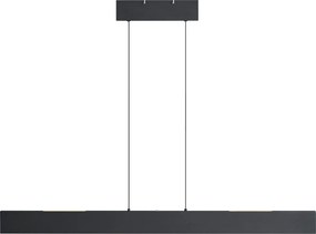 Nowoczesna lampa wisząca czarna z wbudowanymi diodami LED z 3-stopniową regulacją jasności Easylift - Straight