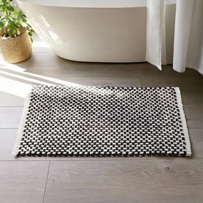 Czarno-biały tekstylny dywanik łazienkowy 50x80 cm Covelo – Wenko