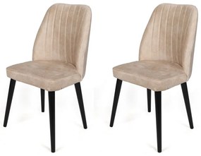 Zestaw krzeseł do jadalni Alfa Beige and Black, 2szt.