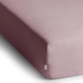 Szaroróżowe dżersejowe prześcieradło z gumką 180x200 cm Amber – Restilo