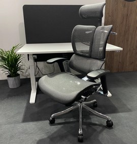 Fotel ergonomiczny z siatki ErgoFly Fly, zgodny z normą BHP